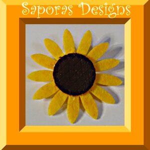 Handmade Sunflower Design Brooch
